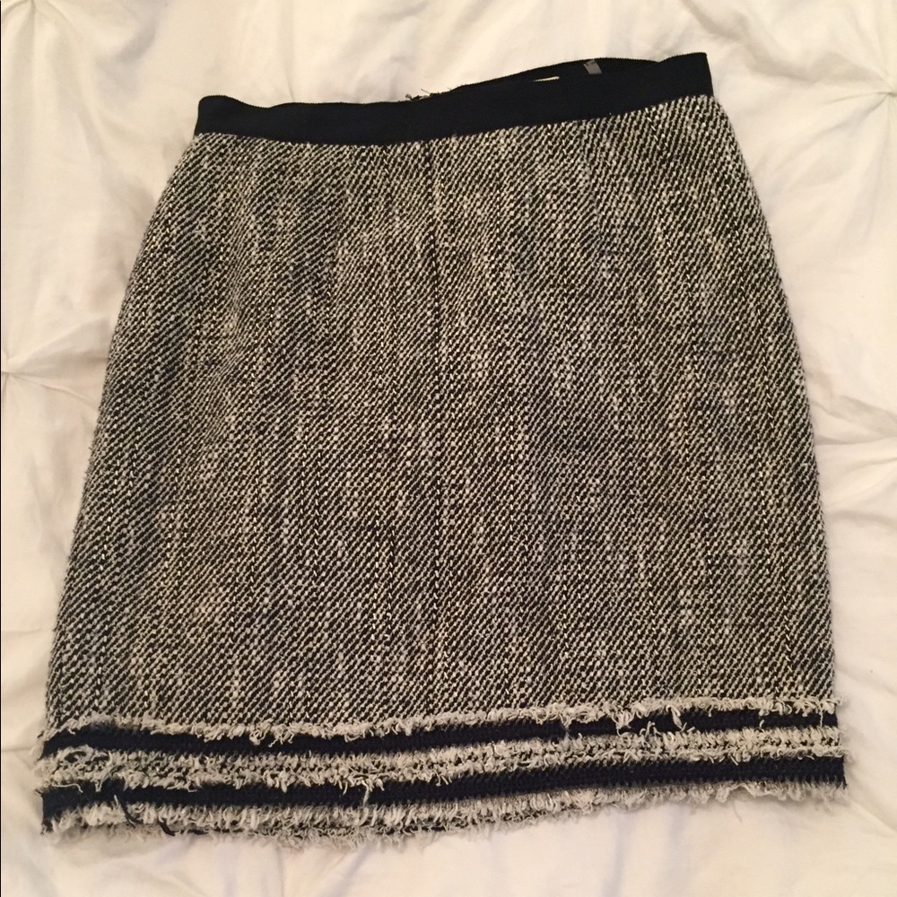 Rebecca Taylor Tweed Navy Skirt